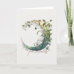 Cartes Pour Fêtes Annuelles Créez votre propre Fleur sauvage Boho Ivy Moon