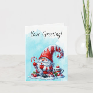 Cartes Pour Fêtes Annuelles Créez votre propre Icy Peppermenthe Christmas Gnom