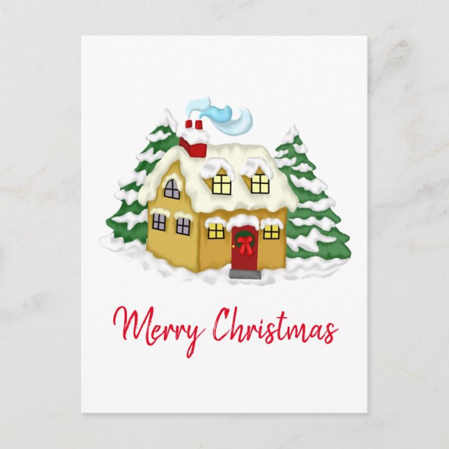 Cartes Pour Fêtes Annuelles Créez votre propre maison de Noël personnalisée (Devant)