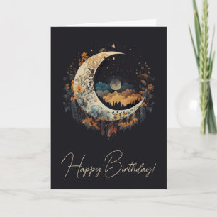 Cartes Pour Fêtes Annuelles Créez votre propre paysage de lune de croissant de