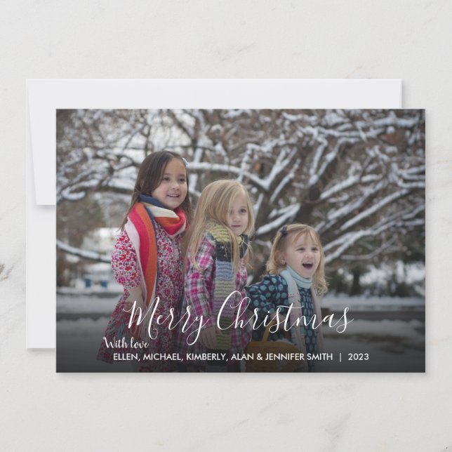 Cartes Pour Fêtes Annuelles Créez votre propre photo de famille Joyeux Noël (Devant)