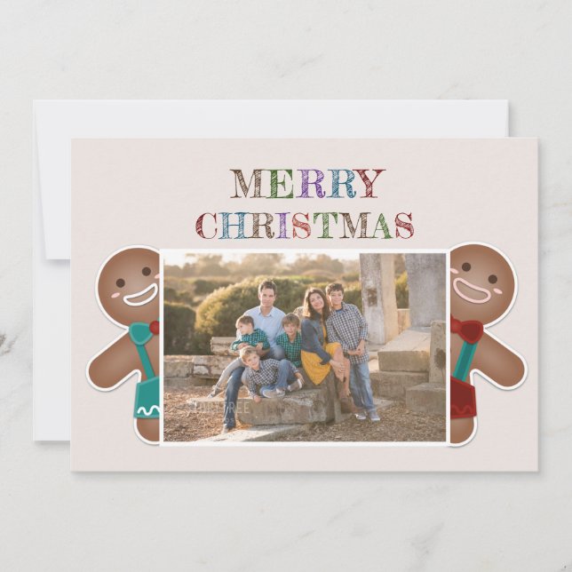 Cartes Pour Fêtes Annuelles Créez votre propre photo de Noël de famille en pai (Devant)