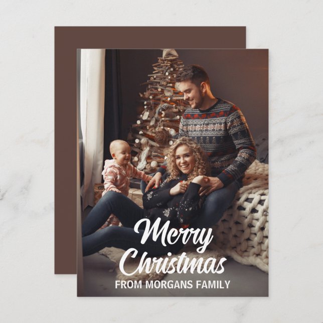Cartes Pour Fêtes Annuelles Créez votre propre photo personnalisée Noël (Devant / Derrière)