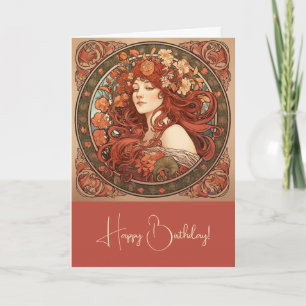 Cartes Pour Fêtes Annuelles Créez votre propre Virgo Zodiac Art Nouveau