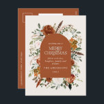Cartes Pour Fêtes Annuelles Crème de Noël botanique élégant cerf feuille flora<br><div class="desc">Crème naturelle,  noir,  terre cuite et sauge vert floral botanique élégant cerf floral Joyeux Noël carte. Véritable feuille d'or,  argent et or rose typographie détaillant.</div>