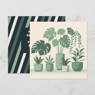 Cartes Pour Fêtes Annuelles Crème de Noël Vert Plantes pots