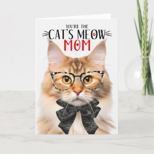 Cartes Pour Fêtes Annuelles Crème Norwegian Forest Chat pour maman pour la fêt