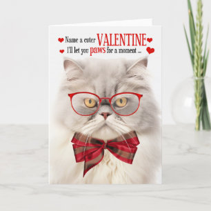 Cartes Pour Fêtes Annuelles Crème Perse Chat Valentine Feline Humour
