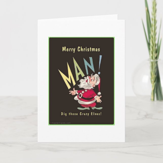 Cartes Pour Fêtes Annuelles Creuse ces elfes ! (Devant)