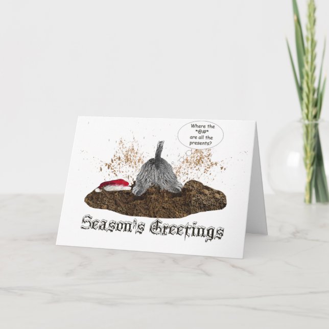 Cartes Pour Fêtes Annuelles Creusement pour Noël (Devant)