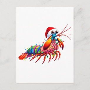 Cartes Pour Fêtes Annuelles Crevette mantis de Noël Odontodactylus Colorée