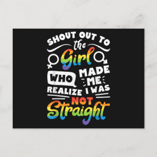 Cartes Pour Fêtes Annuelles Cri à la fille Fierté lesbienne LGBT T Shirt G