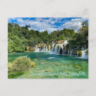 Cartes Pour Fêtes Annuelles Croatie, Krka Cascades vue panoramique