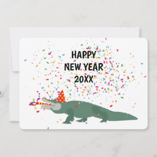 Cartes Pour Fêtes Annuelles Crocodile d'alligator - Animaux Bonne Année