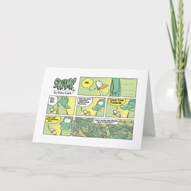 Cartes Pour Fêtes Annuelles Crocodile de marais Visite de Noël relative (Devant)