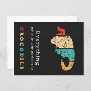 Cartes Pour Fêtes Annuelles Crocodile endormi