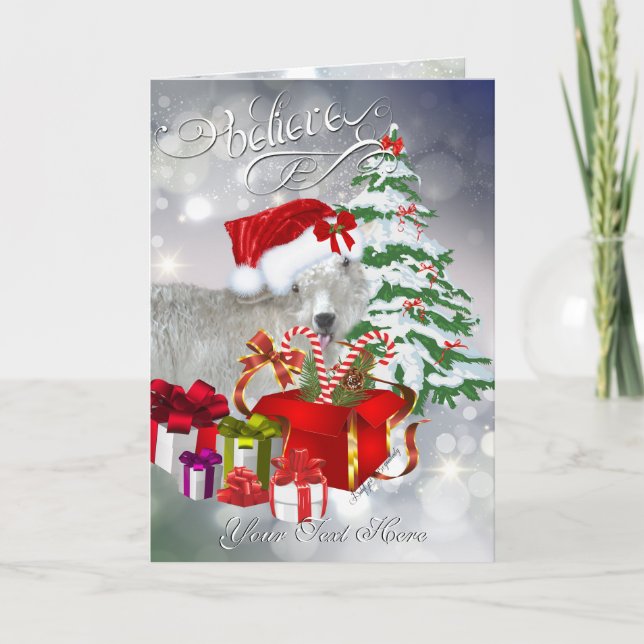 Cartes Pour Fêtes Annuelles Croire à la belle chèvre BabyGirl Noël (Devant)