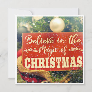 Cartes Pour Fêtes Annuelles Croire à la magie de la signature de Noël