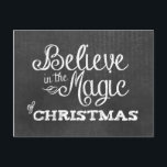 Cartes Pour Fêtes Annuelles croire à la magie de Noël Chalkboard<br><div class="desc">croire à la magie de Noël Chalkboard Art</div>
