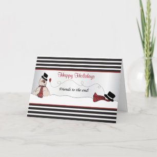 Cartes Pour Fêtes Annuelles Croire - Amis jusqu'à la fin ⛄