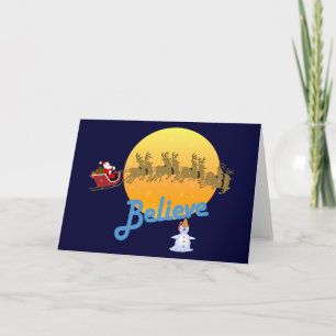 Cartes Pour Fêtes Annuelles Croire Au Père Noël