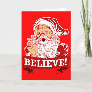 Cartes Pour Fêtes Annuelles Croire Au Père Noël