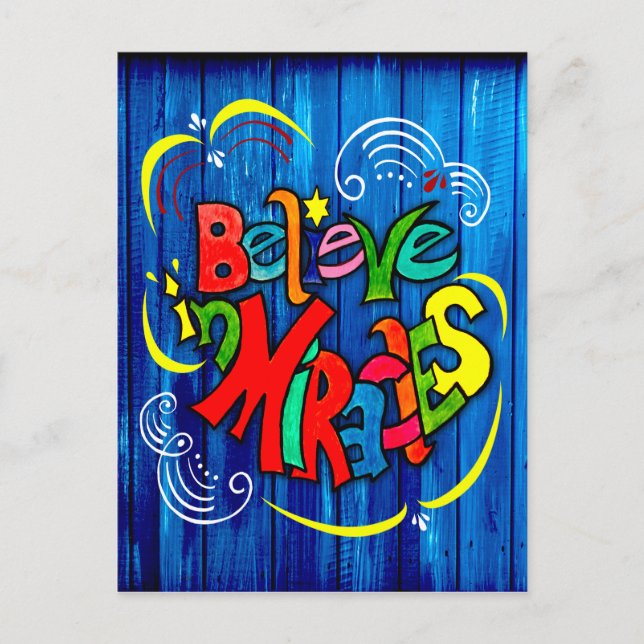 Cartes Pour Fêtes Annuelles Croire aux miracles (Devant)