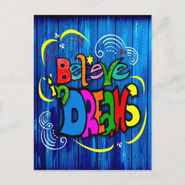 Cartes Pour Fêtes Annuelles Croire aux rêves (Devant)