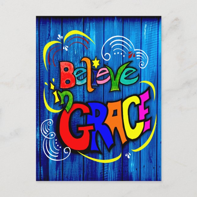 Cartes Pour Fêtes Annuelles Croire en la grâce (Devant)