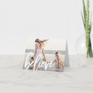 Cartes Pour Fêtes Annuelles Croire le script photo Noël