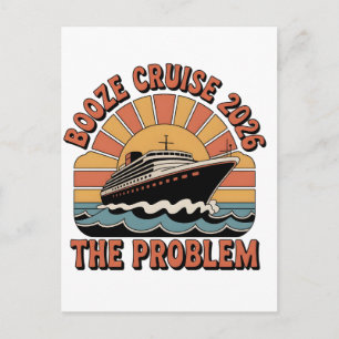 Cartes Pour Fêtes Annuelles Croisière de la boisson 2026 Le problème Drôle d'a