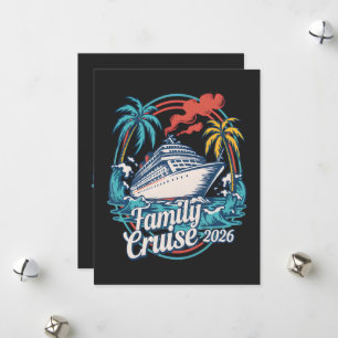 Cartes Pour Fêtes Annuelles Croisière familiale Vacances d'été à la plage 2026