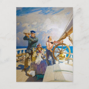 Cartes Pour Fêtes Annuelles Croisières par Newell Convers Wyeth