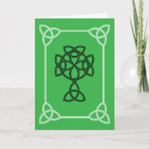Cartes Pour Fêtes Annuelles Croix celtique et citation pliée de la St. Patrick