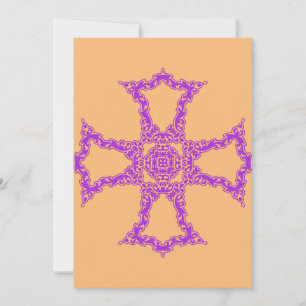 Cartes Pour Fêtes Annuelles Croix chrétienne rose Art moderne et esthétique