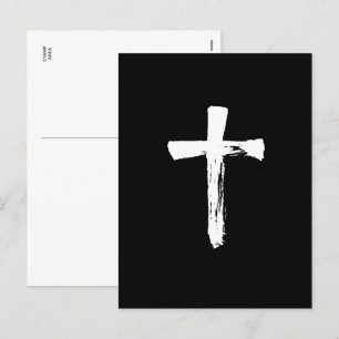 Cartes Pour Fêtes Annuelles Croix de brosse moderne - Christian Crucifix Jésus