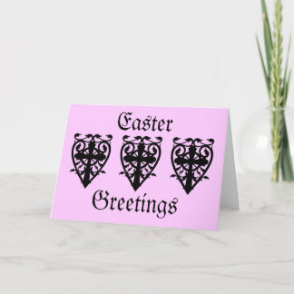 Cartes Pour Fêtes Annuelles Croix de cimetière et rose gothiques de Pâques de