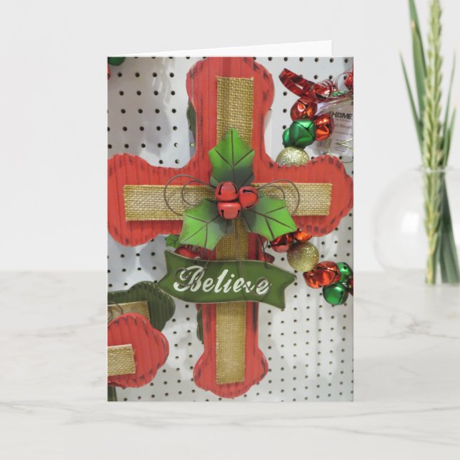Cartes Pour Fêtes Annuelles Croix de Noël (Devant)