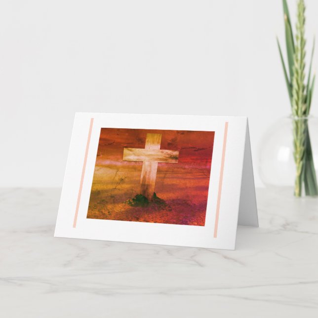 Cartes Pour Fêtes Annuelles Croix de Pâques 2 (Devant)