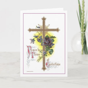 Cartes Pour Fêtes Annuelles Croix de Pâques vintage
