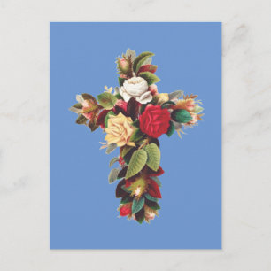 Cartes Pour Fêtes Annuelles Croix de Rose