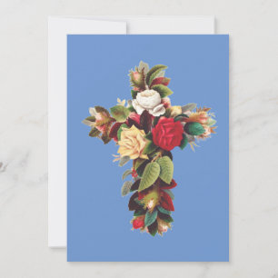 Cartes Pour Fêtes Annuelles Croix des Roses Le symbole de la Croix de Rose ros
