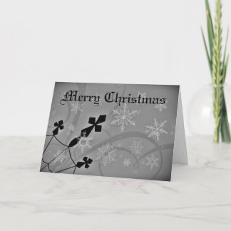 Cartes Pour Fêtes Annuelles Croix et flocons de neige gothiques de Noël
