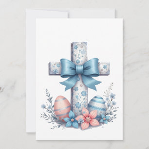 Cartes Pour Fêtes Annuelles Croix Florale Coquette Jésus Nœud Christianisme