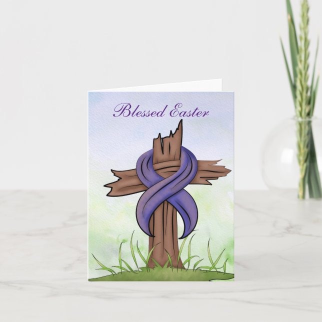 Cartes Pour Fêtes Annuelles Croix religieuse (Devant)