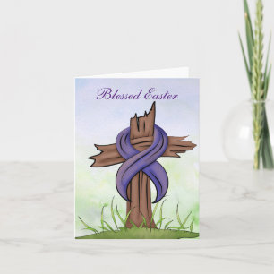 Cartes Pour Fêtes Annuelles Croix religieuse