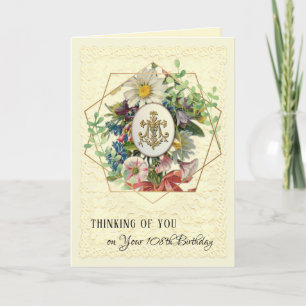 Cartes Pour Fêtes Annuelles Croix religieuse vierge mariale florale anniversai