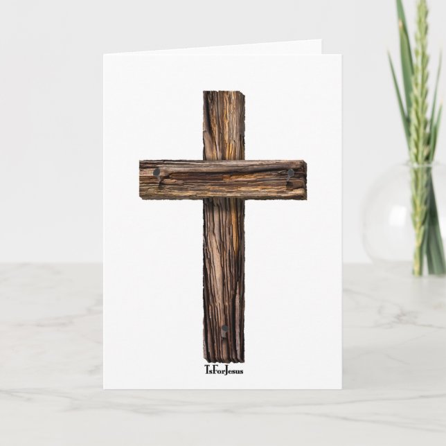Cartes Pour Fêtes Annuelles Croix Rugueuse (Devant)