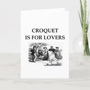 Cartes Pour Fêtes Annuelles CROQUET est pour les amoureux