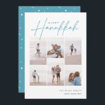 Cartes Pour Fêtes Annuelles Croquis Cursive 6 Photo Collage Hanoukka<br><div class="desc">Partagez de la joie avec ces cartes de fin de année Hanoukka modernes avec 6 de vos photos préférées dans une grille de montage. "Happy Hanoukka" apparaît en haut dans le serif classique et le script cursif à main décontractée. Personnalisez avec votre nom de famille et l'année en bas à...</div>